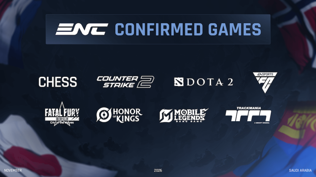 Esports Nations Cup 2026 announces first eight games for global national showdown