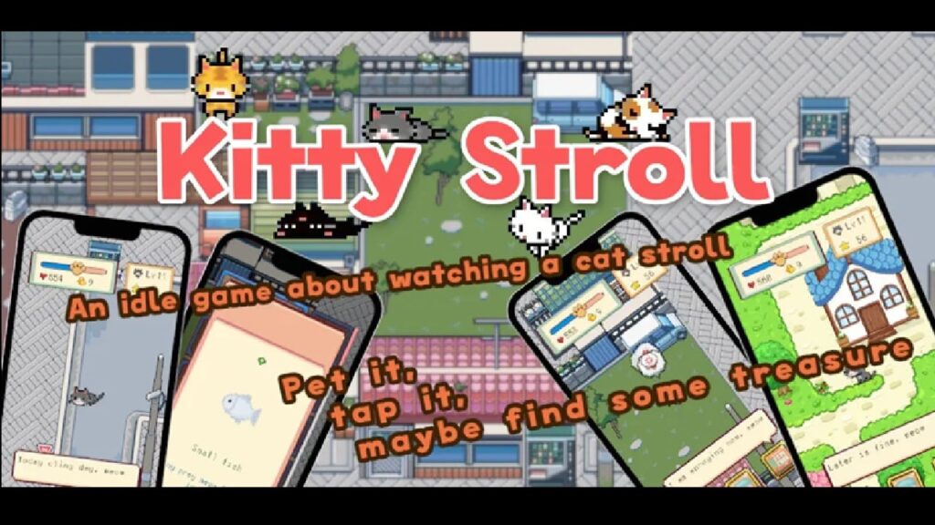 Kitty Stroll Is a Japanese Idle Game Where You Watch Your Cat Go for a Walk